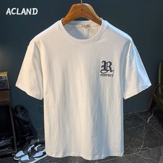 Acland เสื้อยืดผู้ชาย ผู้ชายเสื้อเชิ้ต เสื้อยืด ผ้านุ่ม ใส่สบาย ไม่หด ไม่ต้องรีด MTX2390KHB 37Z230912