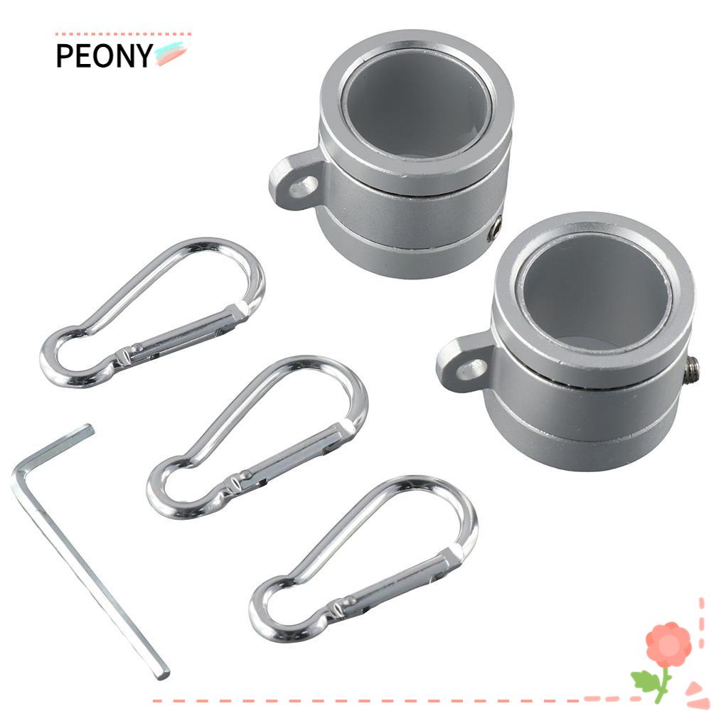 Peonypavilion แหวนเสาธง อะลูมิเนียมอัลลอย หมุนได้ 360 องศา พร้อมคาราบิเนอร์ และประแจ 2 ชิ้น