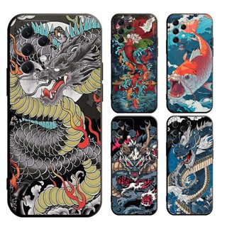 Samsung J7 J8 J4 J6 A6 A8 Note 8 Note 10 2018 Plus Prime เคสนิ่ม ลายมังกรจีน Divine Beast dragon สําหรับ