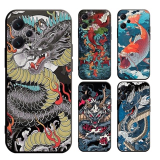 Xiaomi POCO F3 C40 M5 M4 M3 X3 X4 NFC GT Pro เคสนิ่ม ลายมังกรจีน Divine Beast dragon สําหรับ