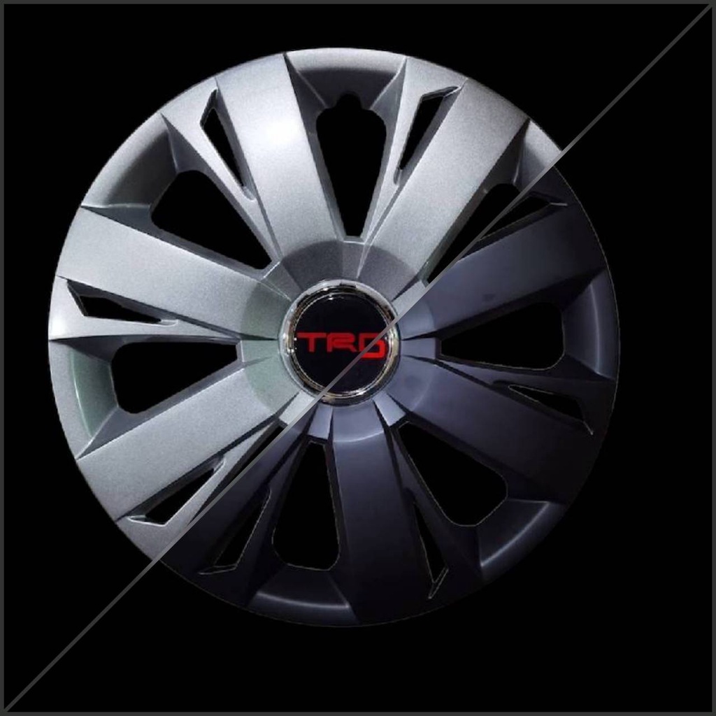 Wheel Cover ฝาครอบกระทะล้อ มี สีบรอนซ์ สีดำ ขอบ R 15 นิ้ว ลาย TRD wc7 (1 ชุด มี 4 ฝา) * *ส่งจาก-กทม*