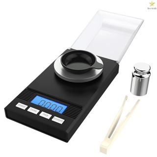 Homgeek Digital Scale - Mini Jewelry Gold Powder Weigh Scale with Calibration Weights Tweezers, LCD Display - Portable and Accurate Weighing for Precious Items