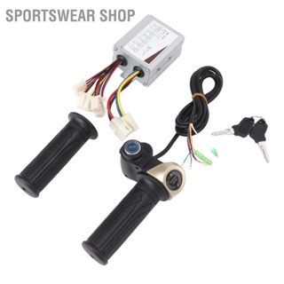  Sportswear Shop Brushed Controller 24V 500W จักรยานมอเตอร์ควบคุมความเร็ว ล็อคคันเร่ง Twist Grip รอบไฟแสดงสถานะสำหรับไฟฟ้าจักรยานสกู๊ตเตอร์