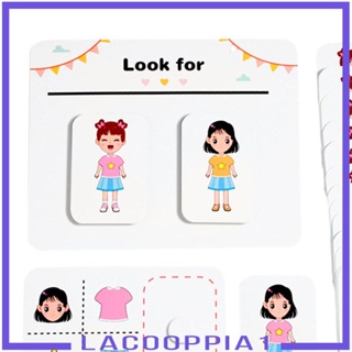 [Lacooppia1] ของเล่นการ์ดปริศนา Montessori เพื่อการเรียนรู้ สําหรับเด็กก่อนวัยเรียน