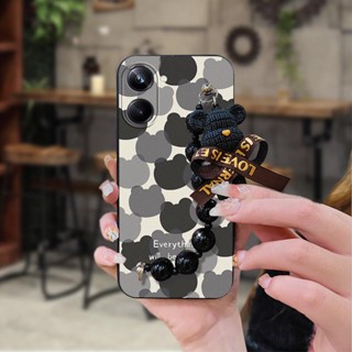 soft case Skin-friendly feel Phone Case For OPPO Realme10 Pro 5G Black pearl pendant Cartoon cute Dirt-resistant silicone