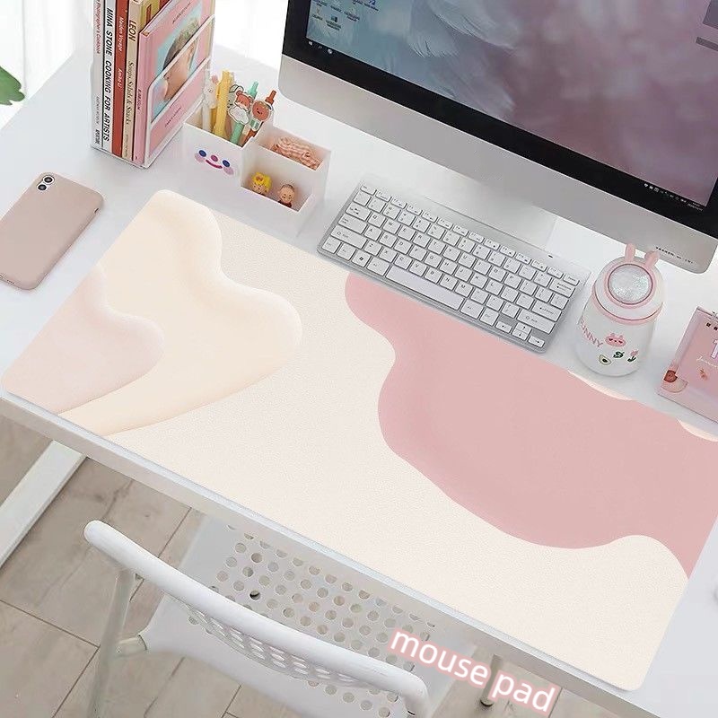 แผ่นรองเมาส์ คีย์บอร์ด หนัง กันน้ํา กันลื่น ขนาดใหญ่ แบบสร้างสรรค์ สไตล์นอร์ดิก สําหรับนักเรียนหญิง