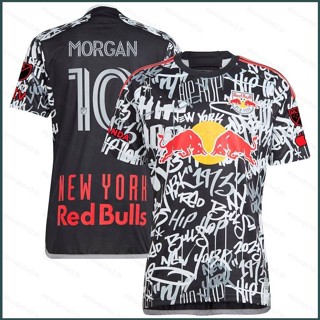 เสื้อกีฬาแขนสั้น ลายทีมชาติฟุตบอล New York Red Bulls Jersey Lewis Morgan SY3 2023-2024 พลัสไซซ์ YS3