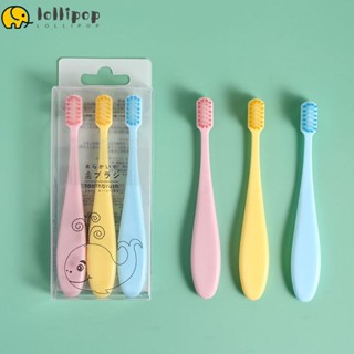 Lollipo1 แปรงสีฟันพลาสติก ขนแปรงนิ่ม ลายการ์ตูน ขนาด 13 ซม. สําหรับเด็ก ดูแลช่องปาก 9 ชิ้น