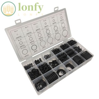 Lonfy ชุดปะเก็นแหวนโอริง ยางไนไตร สีดํา 18 ขนาด 770 ชิ้น