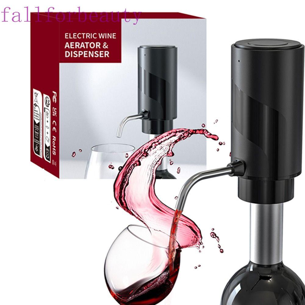 Fallforbeauty เครื่องจ่ายไวน์ไฟฟ้า แบบเติมอากาศอัตโนมัติ ชาร์จ USB อุปกรณ์เสริม สําหรับปาร์ตี้