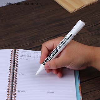 Shine ปากกามาร์กเกอร์ พลาสติก กันน้ํามัน สีขาว สําหรับวาดภาพกราฟฟิตี้ 10 ชิ้น