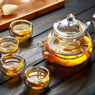 แก้วชา ถ้วยจอก สองชั้นทนความร้อน Tea Cups #V-0017