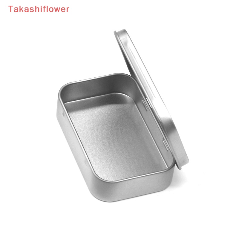 (Takashiflower) กล่องเก็บยา แบบโลหะ ทรงสี่เหลี่ยมผืนผ้า ขนาดเล็ก