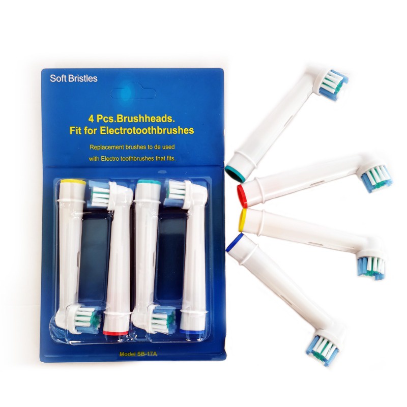 หัวแปรงสีฟันไฟฟ้าโซนิค แบบเปลี่ยน สําหรับ Oral-B 4 ชิ้น ต่อแพ็ค