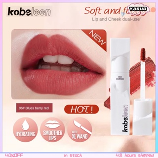 Kobeleen ลิปสติก ลิปกลอส เนื้อแมตต์กํามะหยี่ ไม่สม่ําเสมอ ความอิ่มตัวต่ํา ไวท์เทนนิ่ง อเนกประสงค์