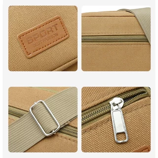 กระเป๋าผู้ชาย รูปแบบ Messenger สะพายข้าง วัสดุผ้า สายสะพายสปอร์ต ใส่ iPad mini ได้ รุ่น21128