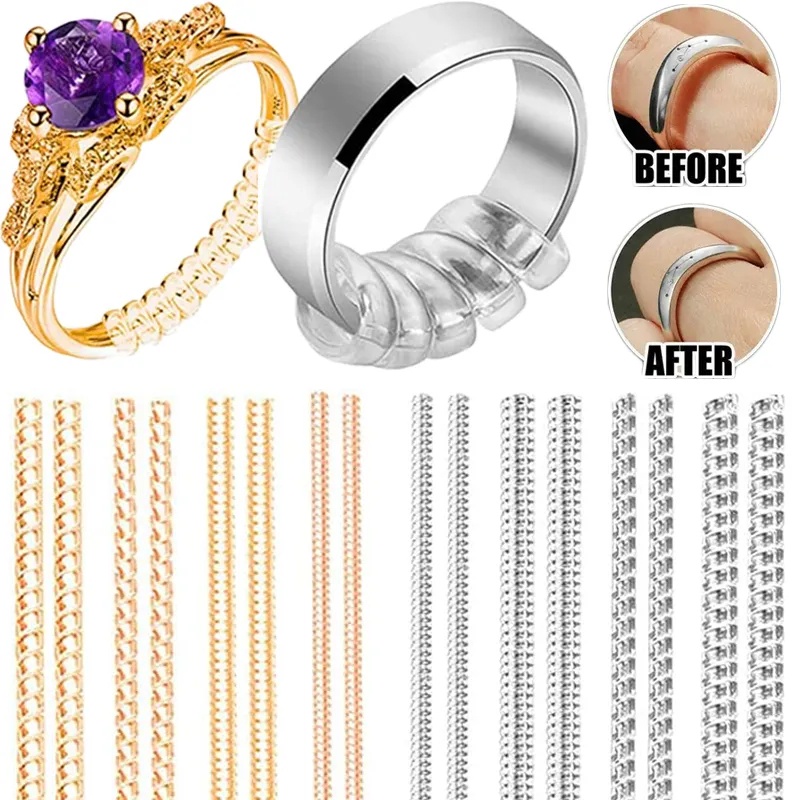 ตัวปรับขนาดแหวน / เชือกสปริง ปรับขนาดได้ / เครื่องมือแหวนเกลียวใส DIY / ตัวยึดยางยืดเรซินที่มองไม่เห็น / เชือกสปริง แบบปรับได้