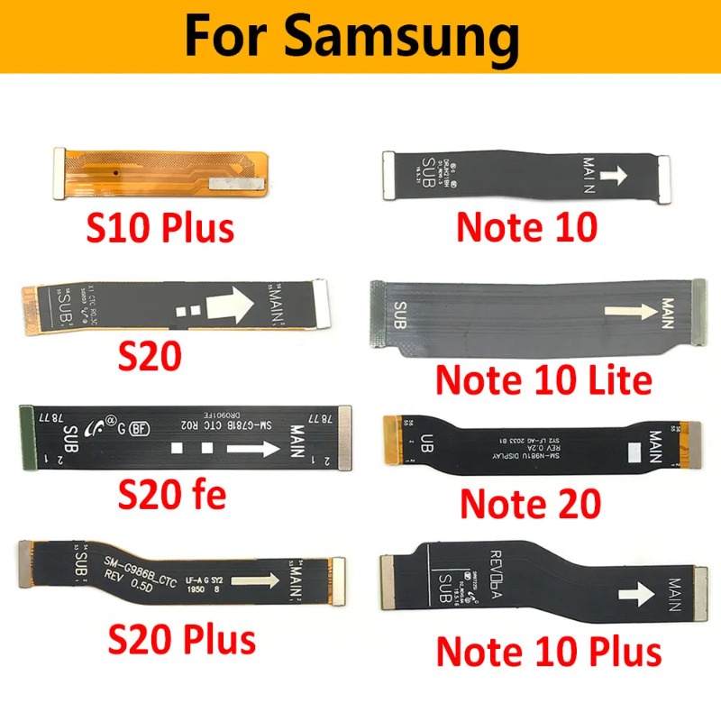 พอร์ตชาร์จ USB เชื่อมต่อเมนบอร์ด สายเคเบิลอ่อน LCD สําหรับ Samsung Note 10 Lite Note 20 S10 Plus S20 Fe