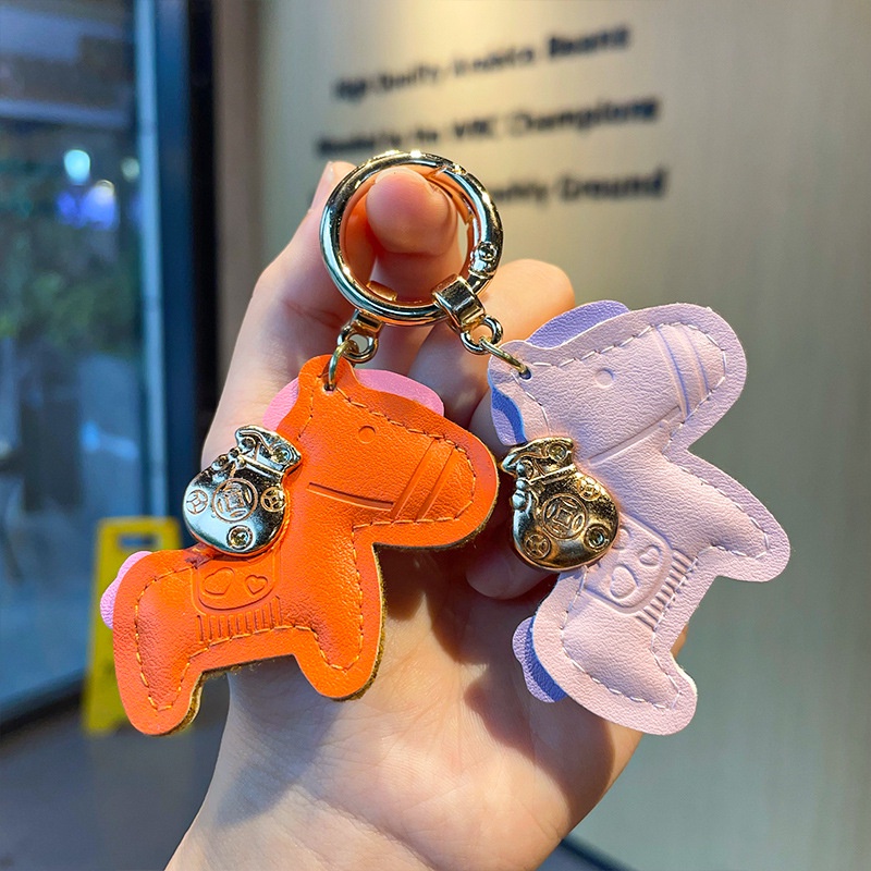 พวงกุญแจ หนัง Pu ขนาดเล็ก สวยหรู เหมาะกับของขวัญ สําหรับกระเป๋านักเรียน