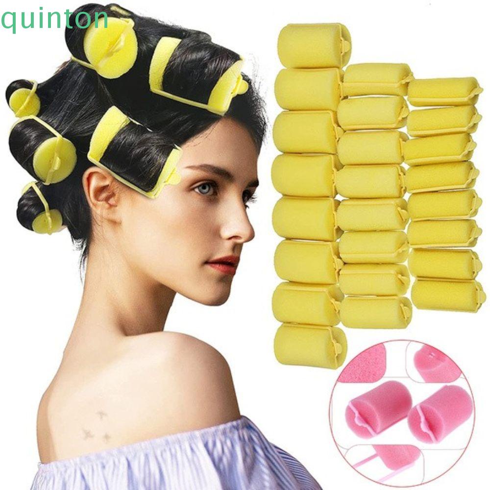 Quinton เบาะโฟมฟองน้ํา 6-14 ชิ้น สุ่มสี เครื่องมือจัดแต่งทรงผม DIY ที่ม้วนผม ร้านทําผม