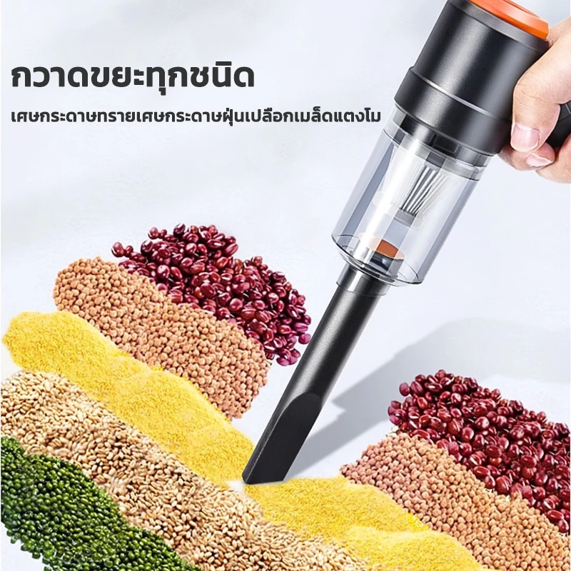 KAISER เครื่องดูดฝุ่นไร้สาย เครื่องดูดฝุ่นในรถ เครื่องดูดฝุ่นขนาดเล็ก ที่ดูดฝุ่นในรถยนต์ภายในบ้าน เตียง เครื่องดูดฝุ่น thumbnail 4