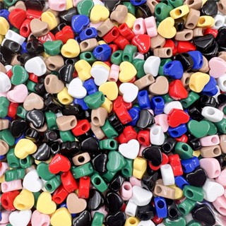 จี้ลูกปัดอะคริลิค รูปหัวใจ ขนาด 11.7*13.5 มม. สีมาการอง สําห…