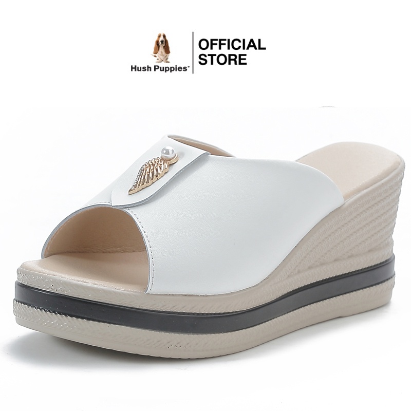 Hush Puppies รองเท้าหนังลําลอง ส้นแบน สําหรับผู้หญิง