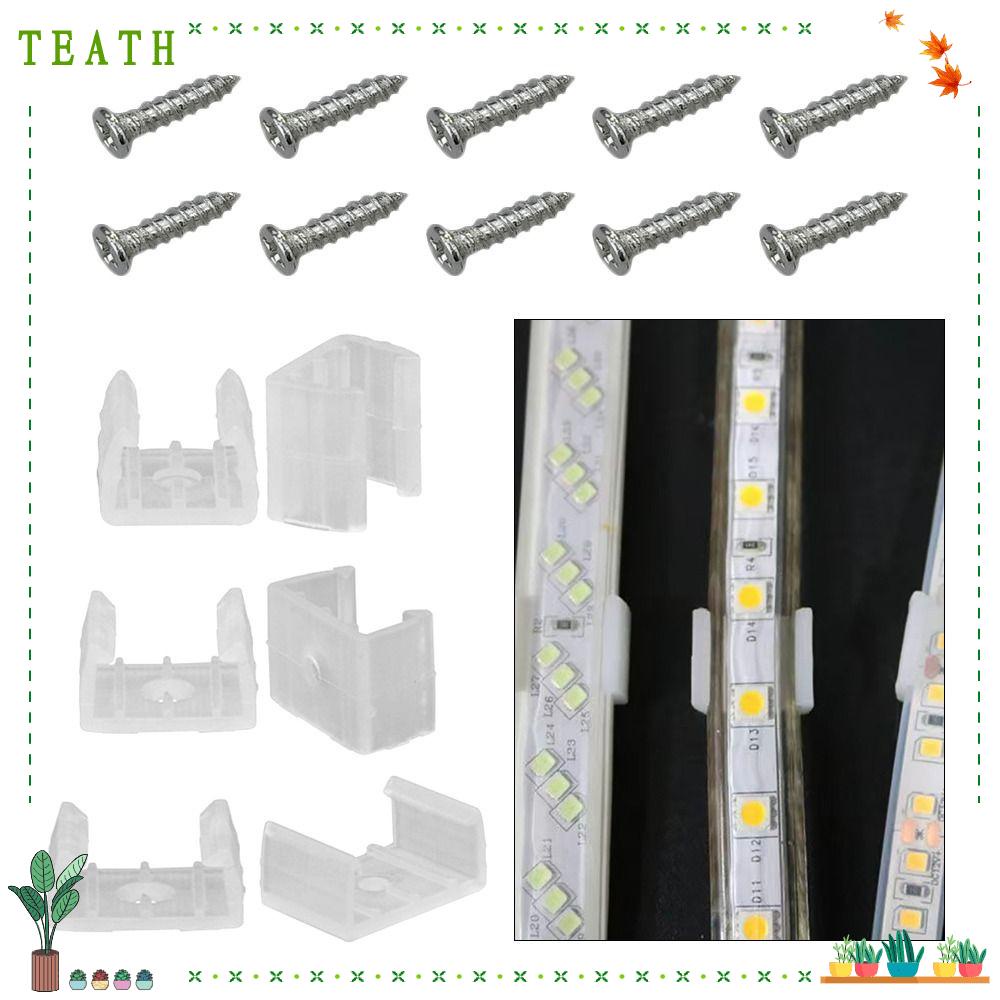 Teath คลิปหัวเข็มขัดเชื่อมต่อสายไฟ LED PP กันน้ํา สําหรับ LED 5730 5050 2835 10 ชิ้น