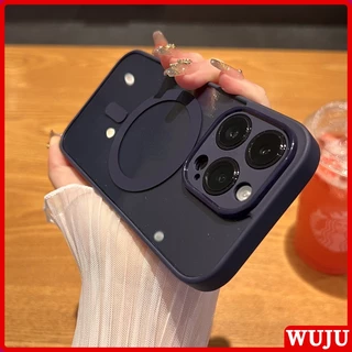 WUJU เคส เข้ากันได้สำหรับ เคสไอโฟน เคสโทรศัพท์มือถืออะคริลิคใส แบบนิ่ม กันกระแทก มีแม่เหล็ก สําหรับ iPhone 17 16 15 14 13 12 11 Pro Max Air