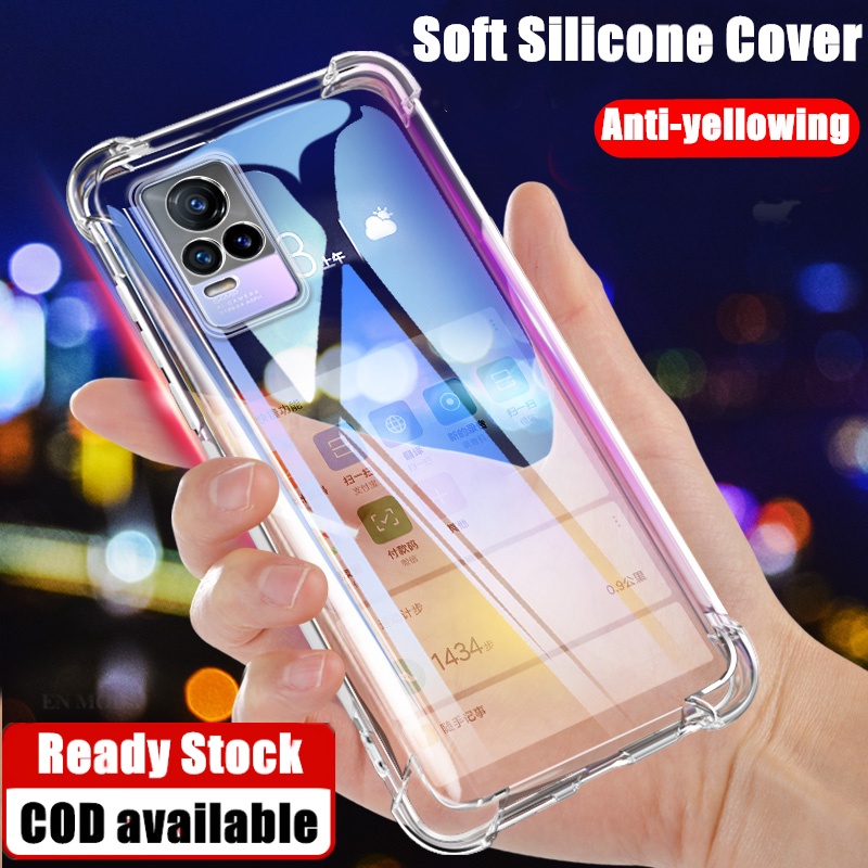 สําหรับ Vivo Y73 V2059 V2146 V2212 V2168 ยืดหยุ่นซิลิโคนเหลวใส Anti-Yellowing ปกหลัง 4 มุมป้องกัน Je