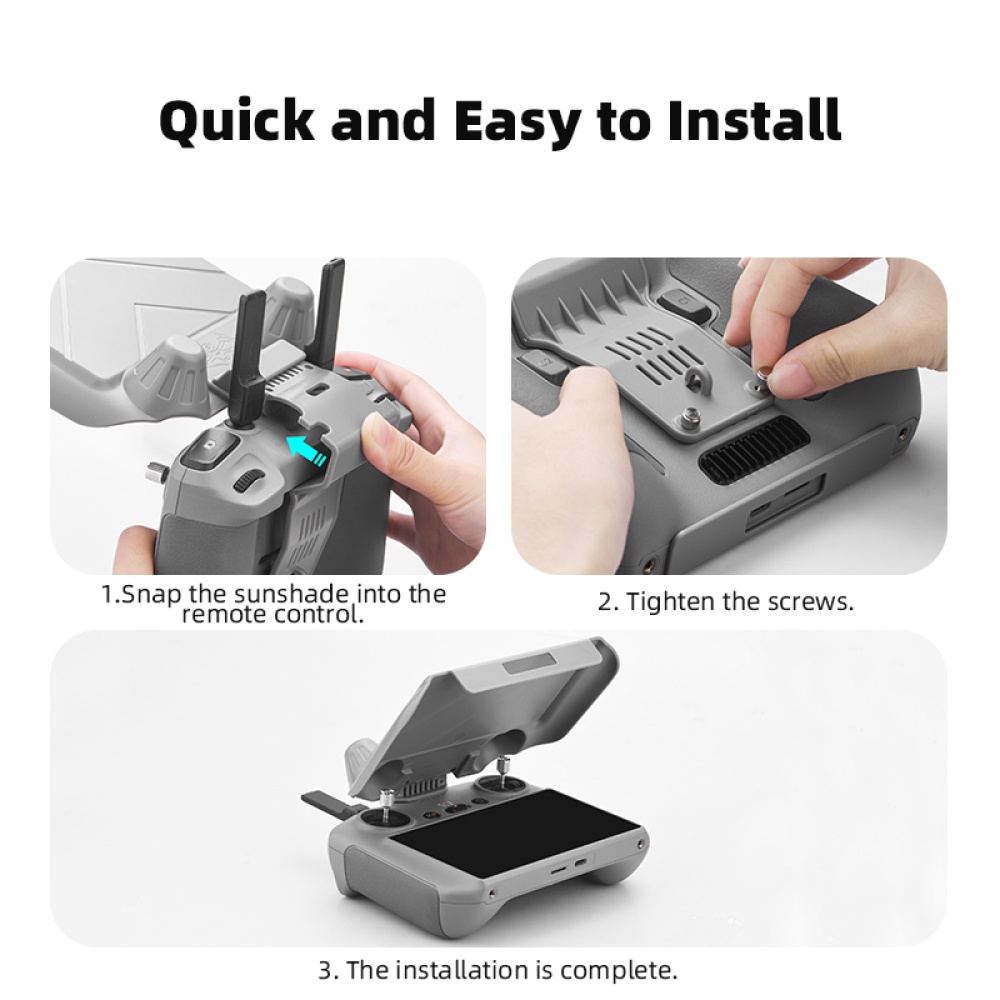 เข้ากันได้กับ DJI FLIP/ AIR 3S/ Mini 4 Pro/AIR 3 RC2 พร้อมฝาครอบรีโมทคอนโทรลหน้าจอ AIR3 sun shade RC2 light shield อุปกรณ์เสริม