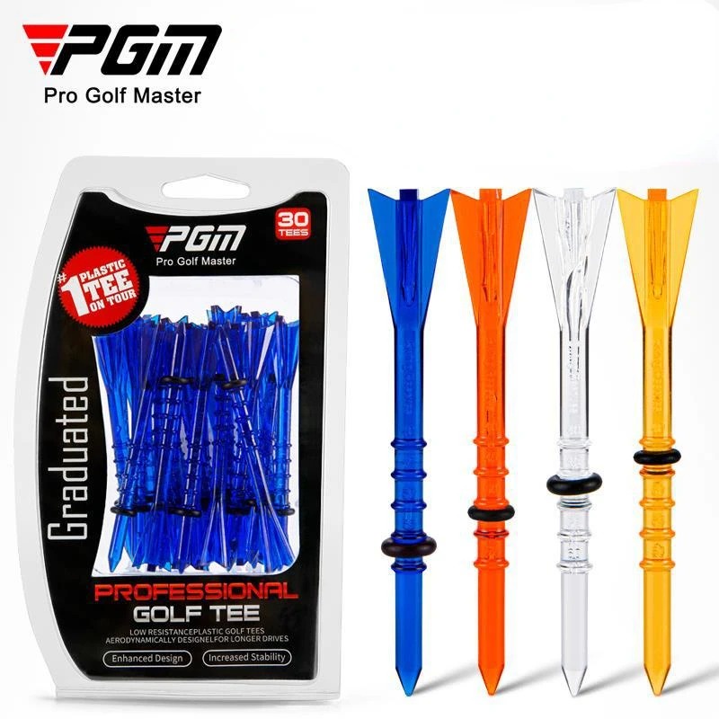 PGM QT025 30 ชิ้น / กล่องกอล์ฟ Tee จำกัด Ball Studs ที่มีความสูงที่ปรับได้ 83 มม