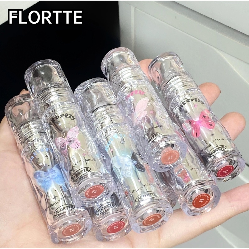 Flortte ลิปสติก ลิปกลอส เคลือบริมฝีปาก กันน้ํา ไม่เหนียวติด