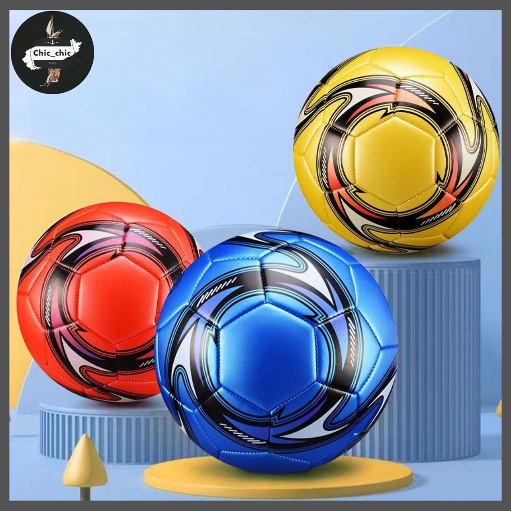 ลูกฟุตบอล เบอร์ 5 มาตรฐาน หนัง PU นิ่ม มันวาว ทำความสะอาดง่าย #Q-0009