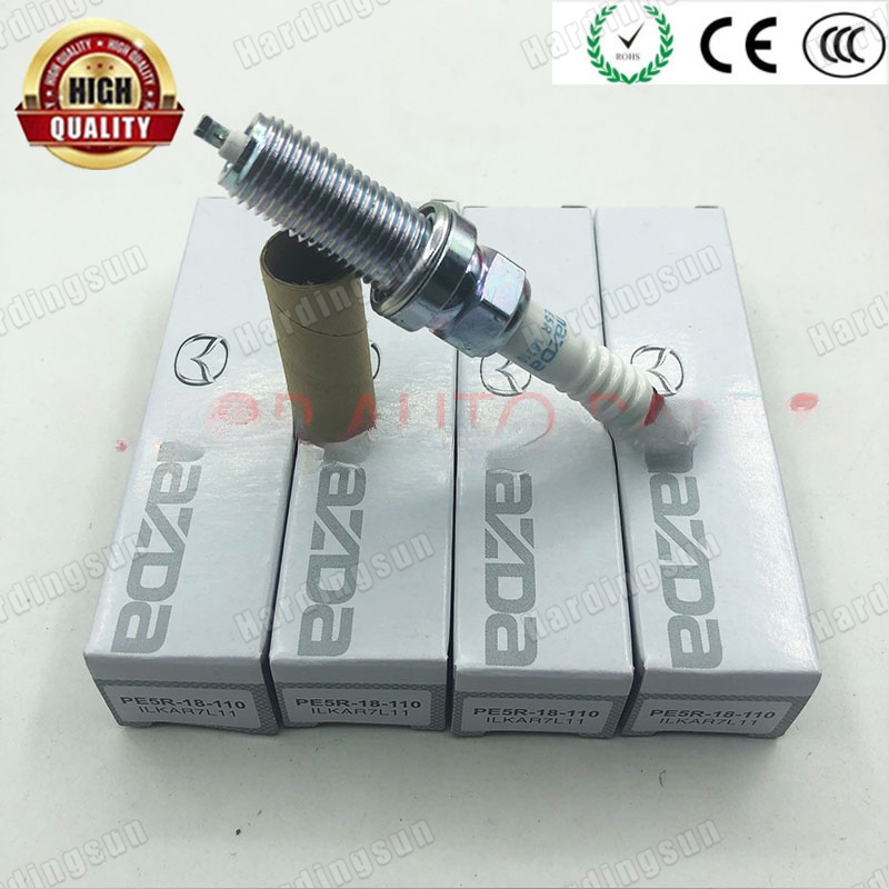 4pcs ใหม่ Iridium Spark Plug สําหรับ MAZDA 2 6 CX-3 CX-5 MX-5 PE5R-18-110