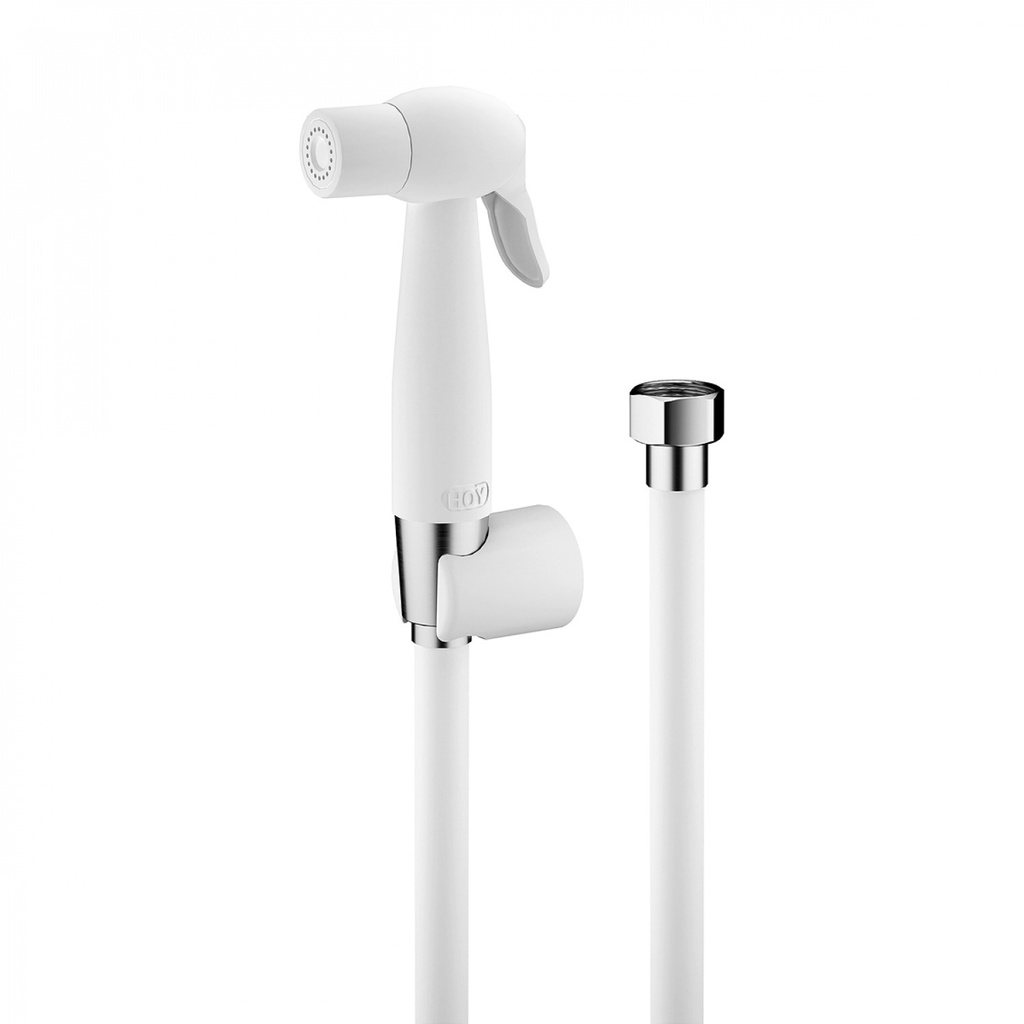 Deluxy Official Shop-HOY ชุดหัวฉีดชำระ นัทล๊อค ข้อต่อสเตนเลส 304 รุ่น FXHOY-0013WZ1 สีขาว null