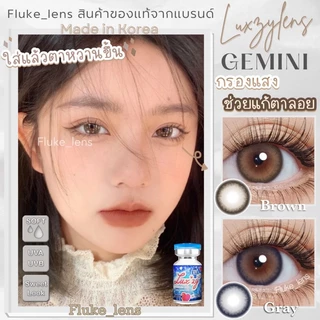 คอนแทคเลนส์ รุ่นใหม่(มินิ) ✨ Gemini brown gray ✨ เลนส์ใส่สบาย Luxzylens กรองแสง ผลิตที่เกาหลี