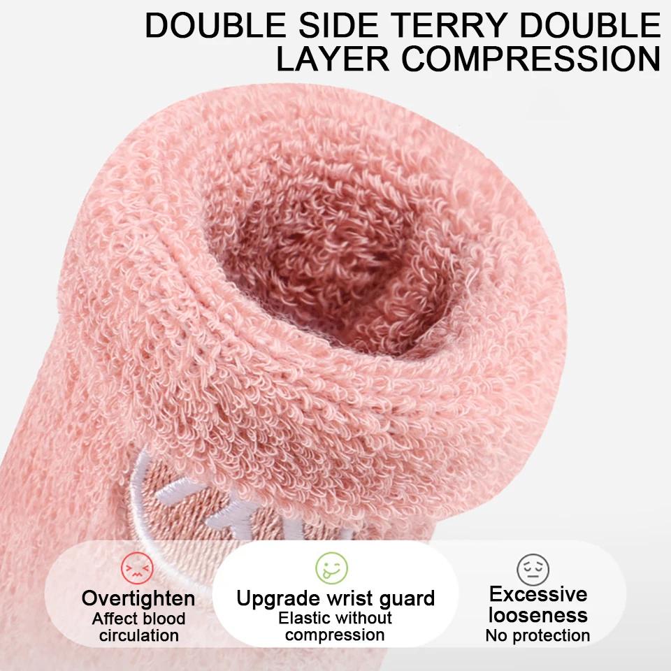 Aolikes สายรัดข้อมือกีฬา สายรัดข้อมือซับเหงื่อ สายรัดข้อมือ สําหรับผู้ชาย ผู้หญิง วิ่ง ฟุตบอล โยคะ สายรัดข้อมือ - รูปที่ 4