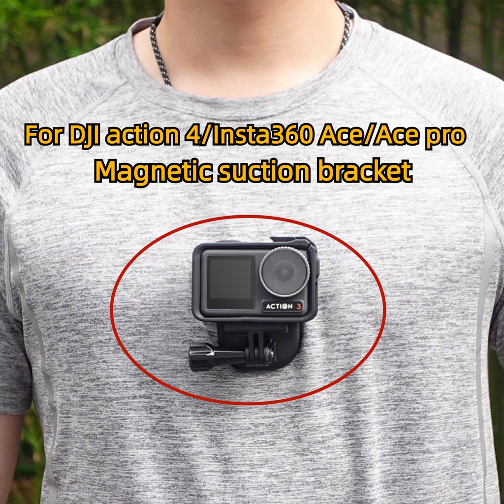 Sunnylife สําหรับ Insta360 Ace/Insta360 Ace Pro/Ace Pro 2 หน้าอกแม่เหล็กคอ mount กล้องกีฬาสําหรับหนึ่งคนยิง