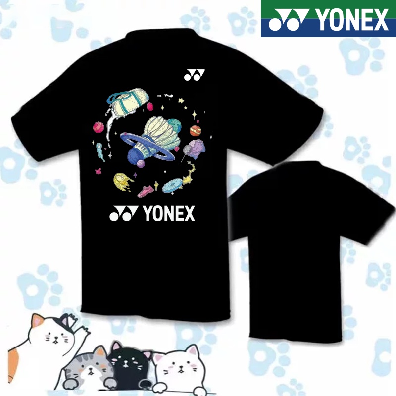 cartoon t-shirt 2023Yonex ใหม่ เสื้อกีฬาแบดมินตัน แขนสั้น ระบายอากาศ แห้งเร็ว สําหรับผู้ชาย และผู้หญิง 2023 เสื้อยืด