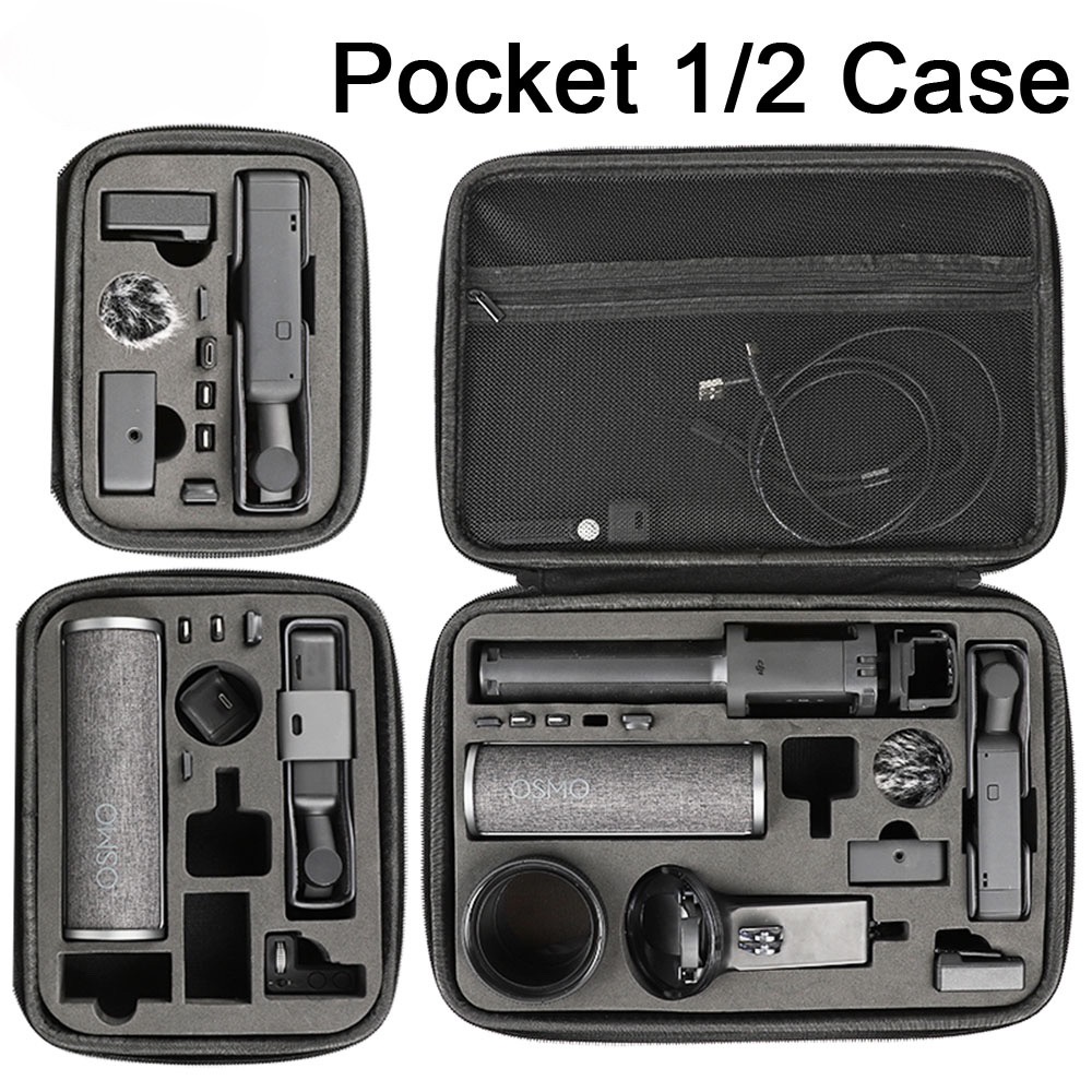 Osmo Pocket 2 Case, กระเป ๋ าเดินทางแบบพกพามัลติฟังก ์ ชั ่ นสําหรับ DJI Pocket 2 Creator Combo อุปกรณ ์ เสริม