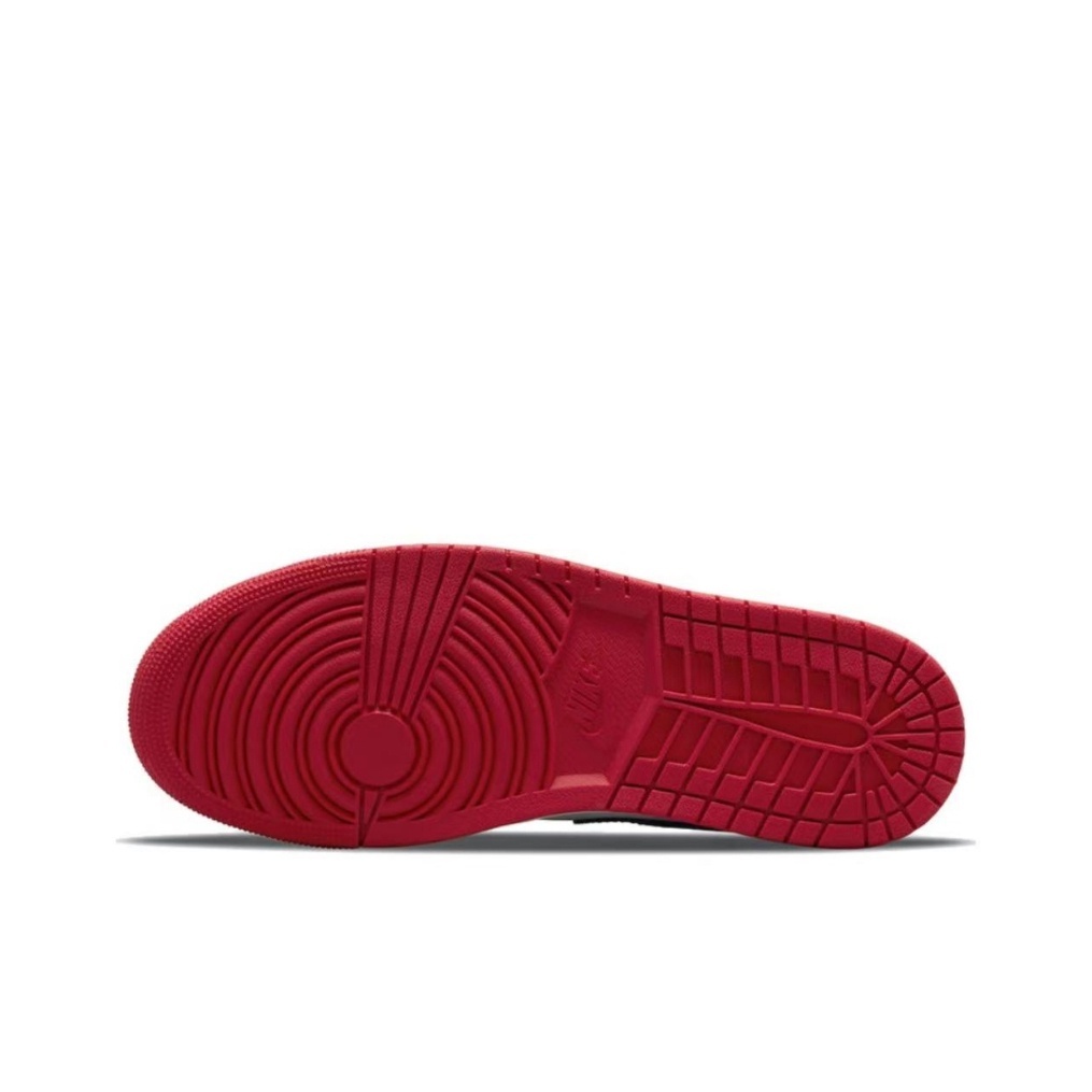 ของแท้ Nike Air Jordan 1 Low Black Toe sneakers ผ้าใบ（อุปกรณ์ครบ จัดส่งฟรี） รองเท้า สำหรับขาย