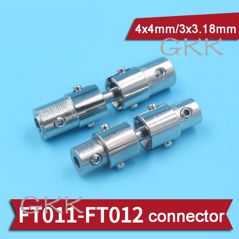 GK 4mmx4mm 3mmx3.18mm Shaft Connector Stainless Steel Universal Joint Cardan Coupling for FT011 FT01