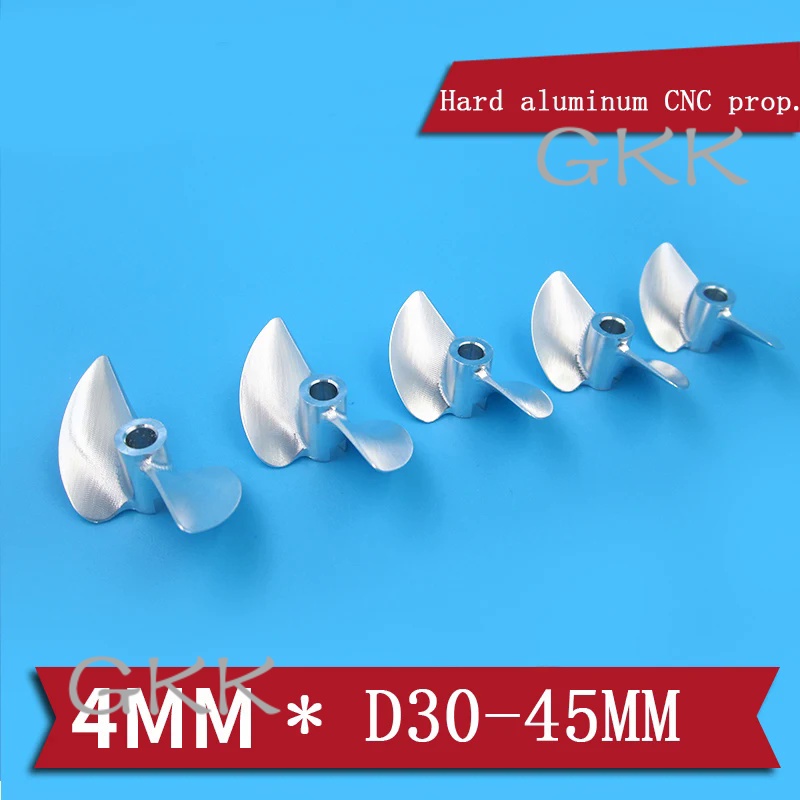 GK CNC 4mm*30/32/33/35/36/39/40/43/45mm Propeller Aluminum 2-blades Propellers 4mm Hole Pitch Props 