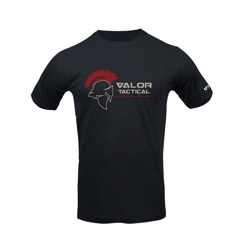 (DINI)Valor PX - Spartan V-PX T-Shirt เสื้อสกรีน เสื้อยืดสีดำ คอกลม ลายเท่ๆ ผ้า Cotton TC ผ้านุ่ม โปร่งสบาย 707-3