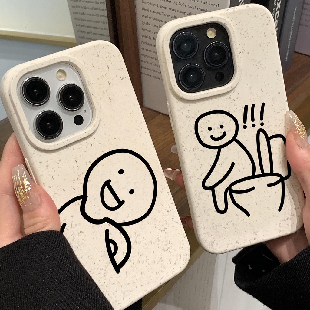 【ส่งจากไทย】เคสกันกระแทก รุ่น For iPhone 11 15 14 13 12 Mini 11Pro max XR X XS Max SE 2020 /7/8 Plus เลนส์ป้องกัน ตลกCASE