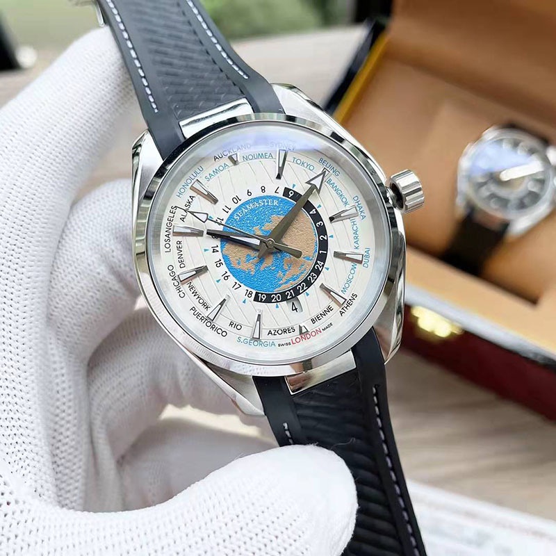นาฬิกาข้อมืออัตโนมัติ Omg Seahorse 150 Series สายซิลิโคน สําหรับผู้ชาย