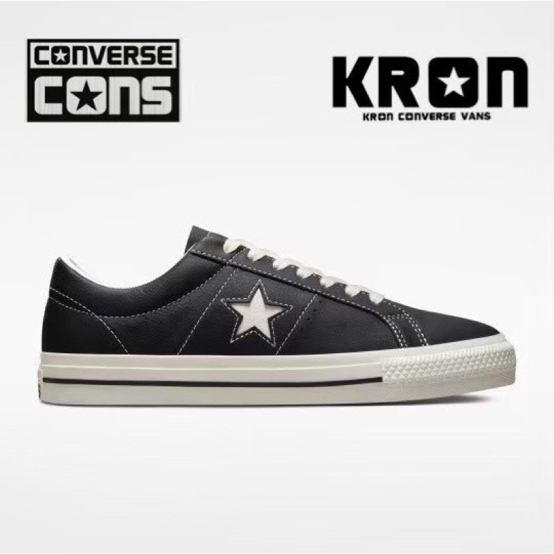 ลิขสิทธิ์แท้ 100%  CONVERSE ONE STAR PRO LEATHER OX BLACK รองเท้า สำหรับขาย