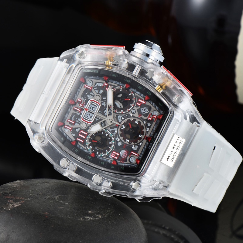 R1chadm นาฬิกาข้อมือโครโนกราฟ มัลติฟังก์ชั่น สําหรับผู้ชาย