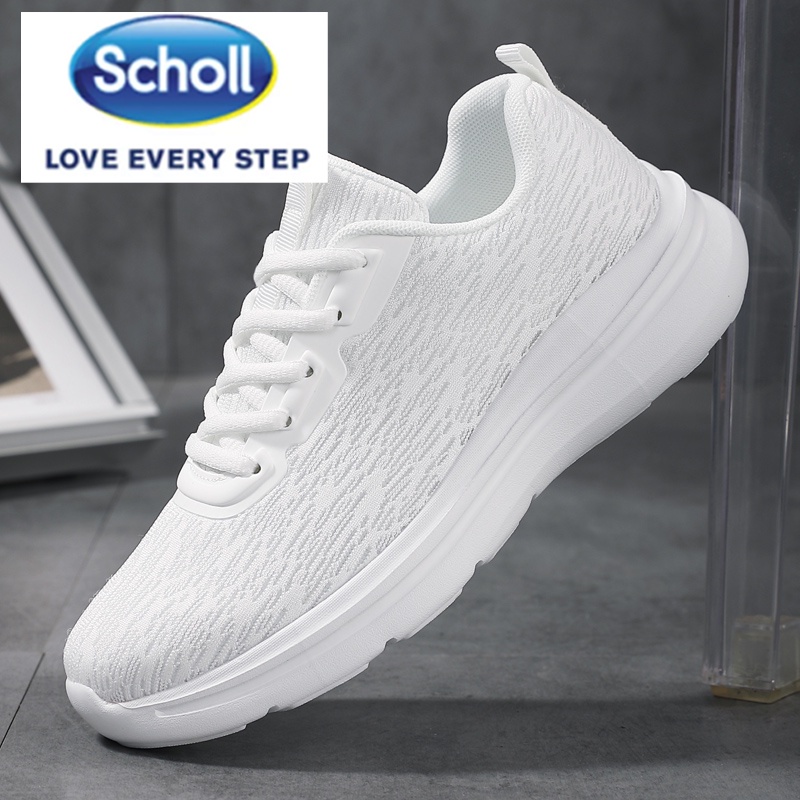 Scholl รองเท้าผ้าใบลําลอง ส้นแบน สไตล์เกาหลี สําหรับสตรี เหมาะกับการเล่นกีฬา ไซซ์ EU 40 41 42